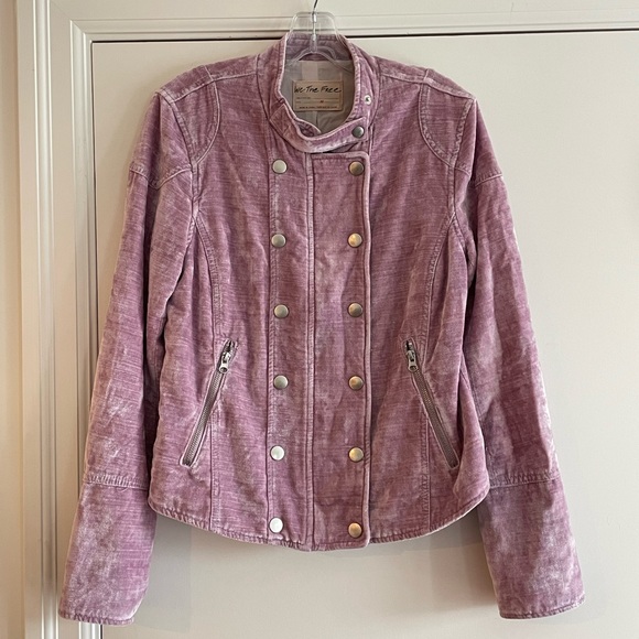 Free People Velvet Jacket - Pink - Medium - like new - Picture 3 of 11